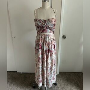 Zimmermann floral printed eyelet cotton dress size 1